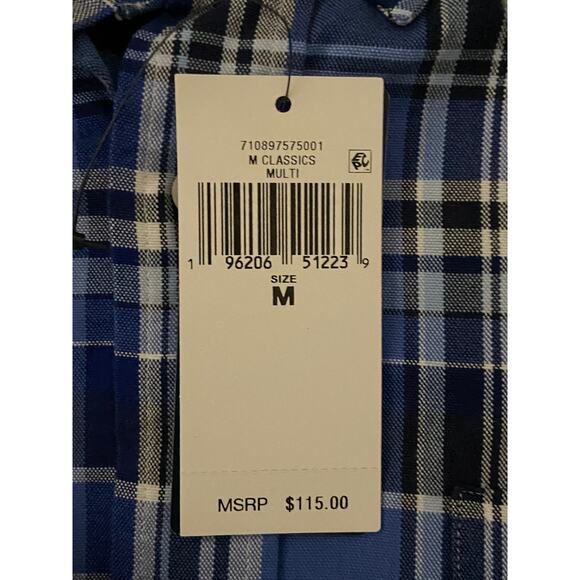 Polo Ralph Lauren Shirt Men's Medium Classic Fit Button-Down Blue Plaid NEW - Picture 12 of 12